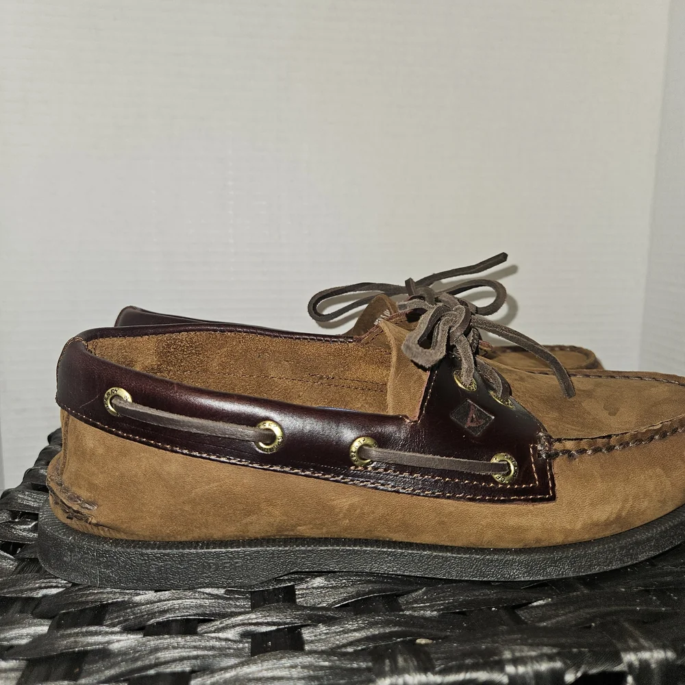 Sperry Tan and Dark Brown Boat Shoes